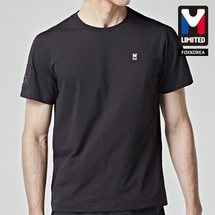 엠리밋 남여공용 반팔 라운드 티셔츠 블랙 - LGTST23316