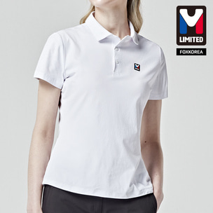 엠리밋 여성 반팔 카라 티셔츠 화이트 - LGTST52210